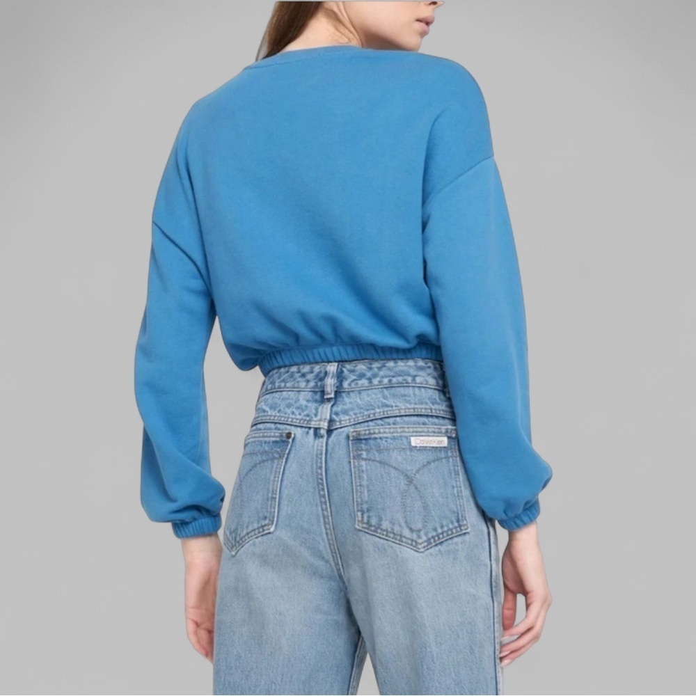 SPIRITUAL GANGSTER- Elina pullover sweatshirt-blue-size Large-NWT-Retails-$112 - Picture 6 of 8